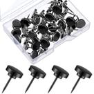 Alfinetes Shimeyao, 30 peças de metal preto, 1,5 cm de comprimento Alfinetes Shimeyao, 30 peças de metal preto, 1,5 cm de comprimento