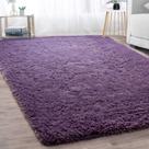 Alfombra de Área Merelax Suave Moderna Shaggy 90cm x 150cm Gris-Púrpura