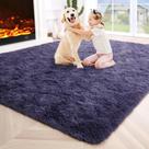 Alfombra de Área Noahas Fluffy Taro Morada 120x180 cm para Dormitorio