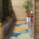 Alfombra de área Nourison Aloha para interior/exterior multicolor 70x365 cm