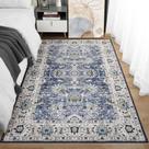 Alfombra de Área ULTSOFE Boho Lavable a Máquina 120x180 cm Multicolor Azul