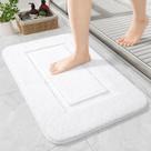 Alfombra de baño LOCHAS 61x43 cm antideslizante, lavable, de felpa blanca