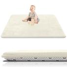 Alfombra de Juego para Bebé SEPARO 127x127 cm Espuma Gruesa Antideslizante Beige