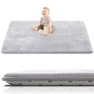 Alfombra de Juego para Bebé SEPARO 150x200 cm Espuma Gruesa Antideslizante Gris