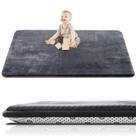 Alfombra de Juego para Bebés SEPARO 150x180 cm Espuma Gruesa Gris Oscuro