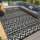 Alfombra Exterior PASAMIC 274x366 cm Impermeable Reversible Gris