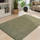 Alfombra LEEVAN 61x89 cm Lavable Verde Reversible de Algodón