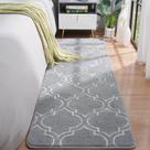 Alfombra Runner Chicrug 61x153 cm de Espuma Viscoelástica Gris y Blanca