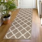 Alfombra SHACOS 60x180 cm Beige Antideslizante Lavable