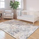 Alfombra ULTSOFE para habitación infantil, lavable, gris, 150x210 cm