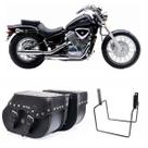 Alforge Bolsa Custom 30 Litros Cravo Com Afastadores Honda Shadow 600 Alforge Bolsa Custom 30 Litros Cravo Com Afastadores Honda Shadow 600