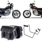 Alforge Lateral Moto Bolsa Custom 18 Litros + Afastador Suzuki Intruder 125 250 Alforge Lateral Moto Bolsa Custom 18 Litros + Afastador Suzuki Intruder 125 250