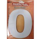 Algarismo 0 Numeral 125mm Branco 500-0