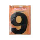 Algarismo 9 Numeral 125mm Preto 600-9 Algarismo 9 Numeral 125mm Preto 600-9