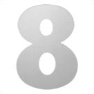 Algarismo aluminio chapa 12cm n 8 furlane