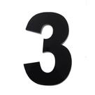 Algarismo Grande 3 Numeral 185mm Preto 685-3