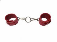 Algemas com dois mosquetões e argola AL031 Couro Legítimo