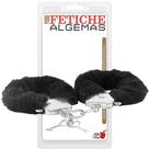 Algemas Erótica em metal com pelúcia - Preto