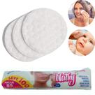Algodão Em Disco P/ Limpar Pele Rosto Olhos Macio Absorvente Pct Com 100 Unidade