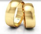 Aliança 10 gramas o par de ouro 14k