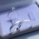 Aliança 2mm diamantada (canto liso) prata 925