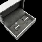 Aliança 2mm fosca diamantada prata 925