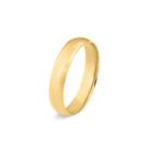 Aliança 4 mm Ishizaki Linha Anatômica e Abaulada Ouro 18K