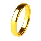 Aliança Banhada Ouro 18k 4mm Casamento Noivado Compromisso Luxo Casal Tradicional Aliança Banhada Ouro 18k 4mm Casamento Noivado Compromisso Luxo Casal Tradicional