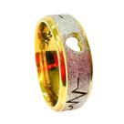 Aliança Banhada Ouro 18k Batimento Coração Brilho 6mm Casal Noivos Compromisso Luxo