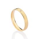 Aliança banhada ouro 18k zircônia 513533