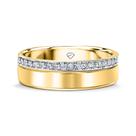 Aliança Bari em ouro 18k 5mm e diamantes 0,020 ct