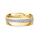 Aliança Capri Em Ouro 18k 6mm Com Diamantes 0,25 Ct