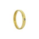Aliança Casamento 6mm Tungstênio Ouro18k Noivado Zircônia
