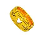 Aliança Casamento Ouro 18k Coração Batimento 6mm Tungstenio Tradicional Anatomica