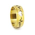 Aliança casamento OURO banho batimento 6mm Antialergia
