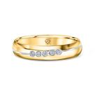 Aliança Cinque Terre Em Ouro 18k 4mm E Diamantes 0,08 Ct