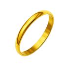 Aliança Compromisso Banhado Ouro 18k 2mm Tradicional Anatomica Casamento Noivado