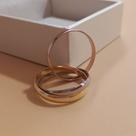 Aliança de 3 Cores em ouro amarelo branco e rose de ouro 18k 750