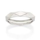 Aliança de casamento e noivado banhado ouro18k fina anel de compromisso namoro rommanel geométrico quadrada ou prata 925 unissex 513220 313220