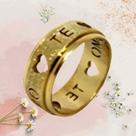 Aliança De Casamento e Noivado Te Amo Com Coração Vazado