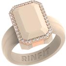 Aliança de casamento feminina de silicone Ring Rinfit nude, tamanho 8