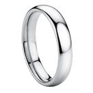 Aliança de casamento Jstyle Titanium 4 mm banhada a prata para homens Aliança de casamento Jstyle Titanium 4 mm banhada a prata para homens