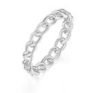 Aliança de casamento Mameloly de 3,8 mm empilhável Open Chain Link CZ Aliança de casamento Mameloly de 3,8 mm empilhável Open Chain Link CZ