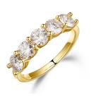 Aliança de casamento SMILEST Moissanite 5 Stone em ouro 14K Vermeil Aliança de casamento SMILEST Moissanite 5 Stone em ouro 14K Vermeil