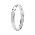 Aliança de Namoro Aster Abaulada 3mm com Zircônia