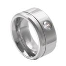 Aliança de Namoro Chrome 10mm com Filete Lateral e Zircônia Aliança de Namoro Chrome 10mm com Filete Lateral e Zircônia