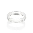 Aliança de namoro fina prata 925 casamento ou noivado anel de compromisso rommanel unissex 4 mm dois frisos 810214 Aliança de namoro fina prata 925 casamento ou noivado anel de compromisso rommanel unissex 4 mm dois frisos 810214