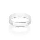 Aliança de namoro fina prata 925 casamento ou noivado anel de compromisso rommanel unissex 4 mm lisa 810219