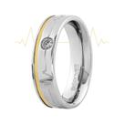 Aliança de Namoro Heart Beat Shine 6mm