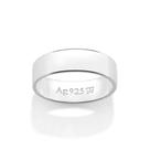 Aliança de namoro prata 925 casamento ou noivado anel rommanel unissex 5 mm lisa 810206 Aliança de namoro prata 925 casamento ou noivado anel rommanel unissex 5 mm lisa 810206
